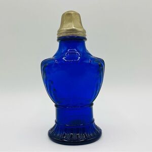 Vintage 30's Frank Tea & Spice Co. Cobalt Blue Glass Single Shaker